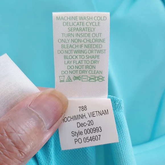 Lilly Pulitzer Luxletic Martina Polo Celestial Blue Top Sz XS. Like NEW!! - Picture 8 of 8